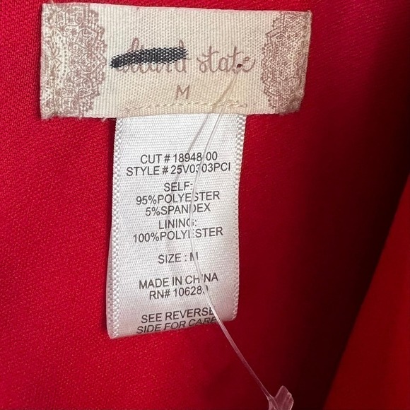 NWT Altar'd StateRed Ruffle Detail Strappy Fit & Flare Skater Dress Size Medium - Picture 5 of 6